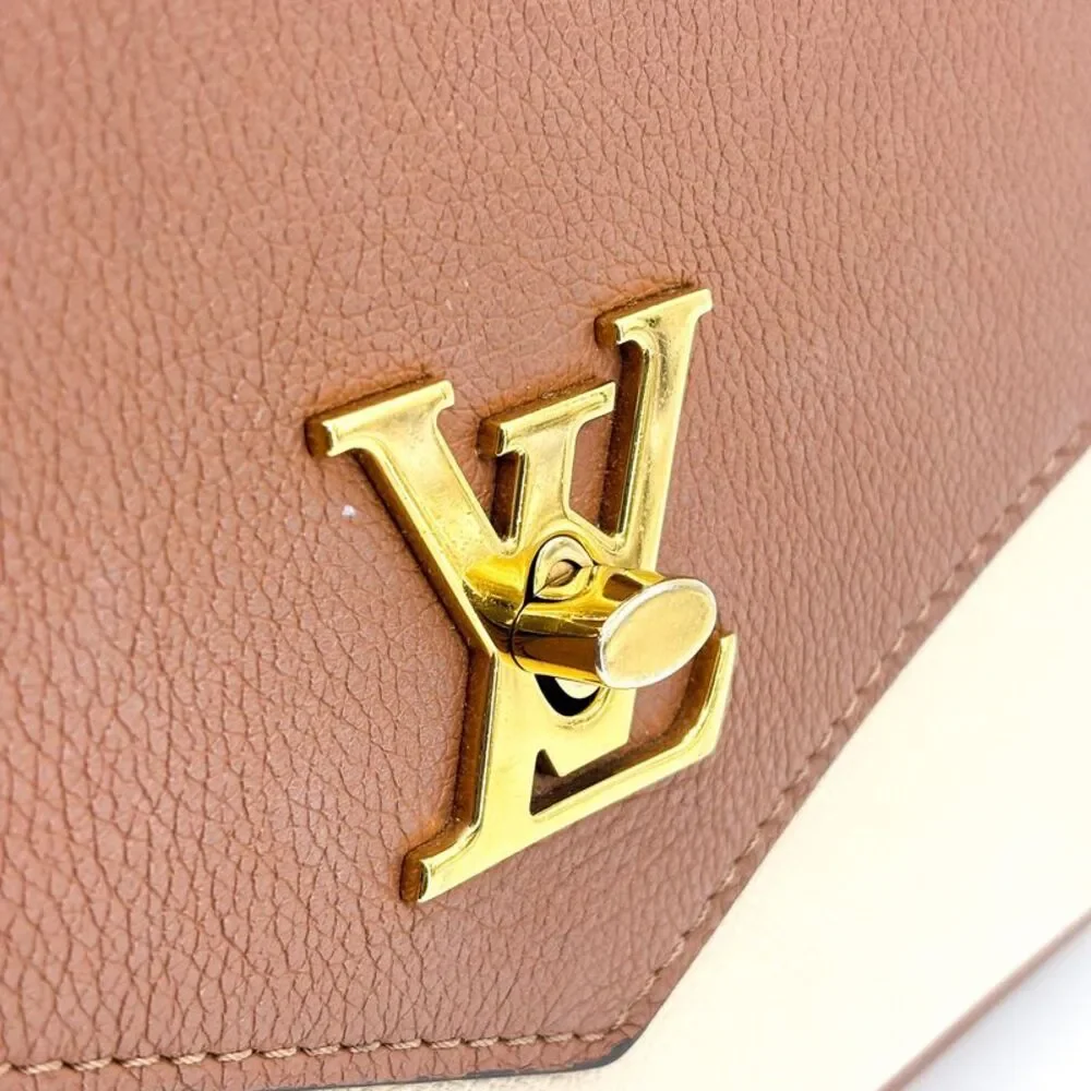 Louis Vuitton My Lock Me Chain Shoulder Bag Brown Beige